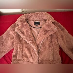 Lucky Brand Pink Fur Coat
